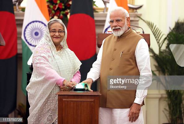 প্রধানমন্ত্রী শেখ হাসিনা ও প্রধানমন্ত্রী নরেন্দ্র মোদি