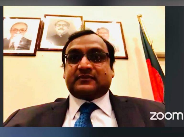 বেলজিয়াম দূতাবাসে নিয়োজিত মান্যবর রাষ্টদূত জনাব মাহবুব হাসান (সালেহ)।